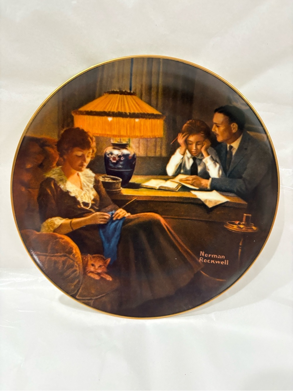 Normal Rockwell Collector Plate- ‘Father’s Help’